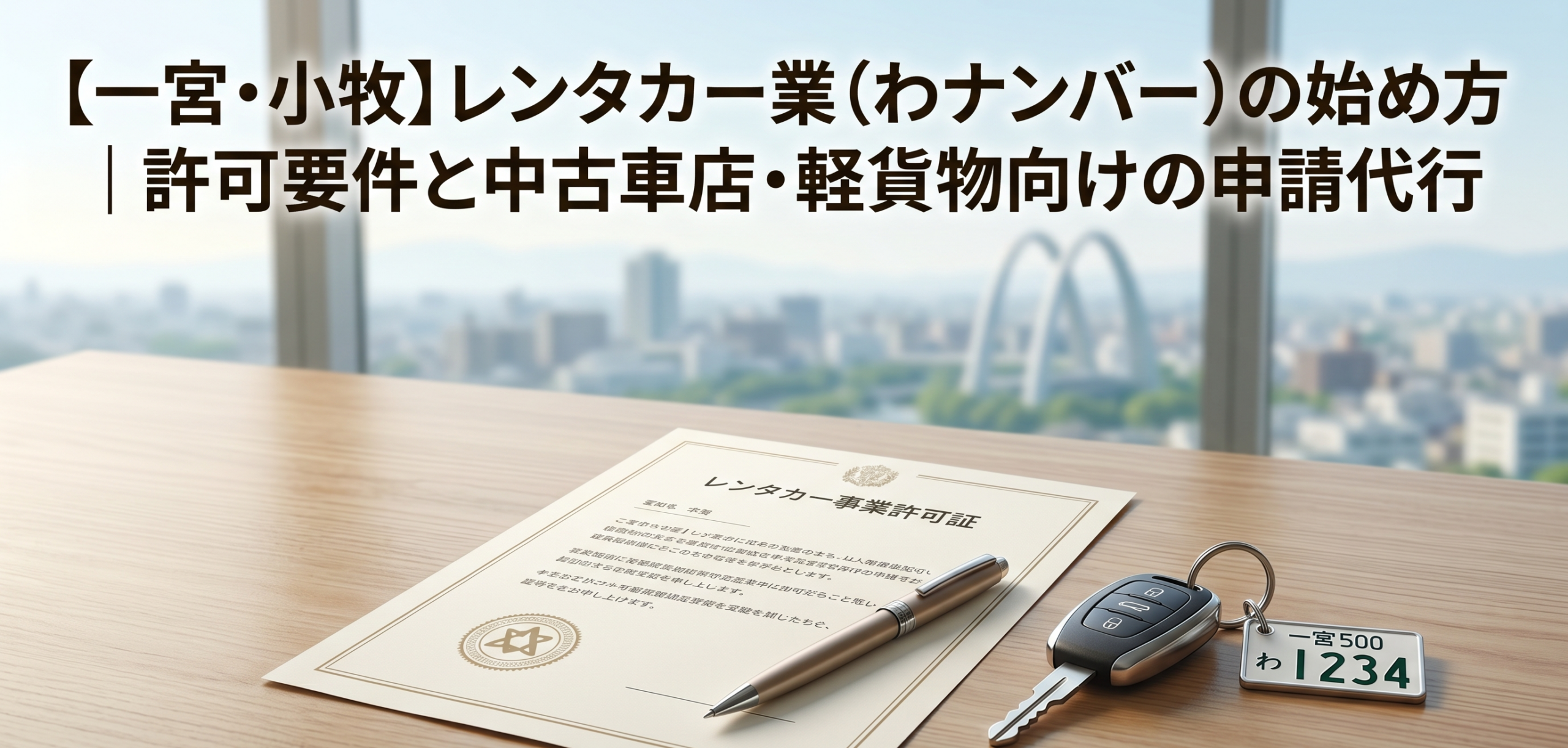【一宮・小牧】レンタカー業（わナンバー）の始め方｜許可要件と中古車店・軽貨物向けの申請代行｜安備行政書士事務所