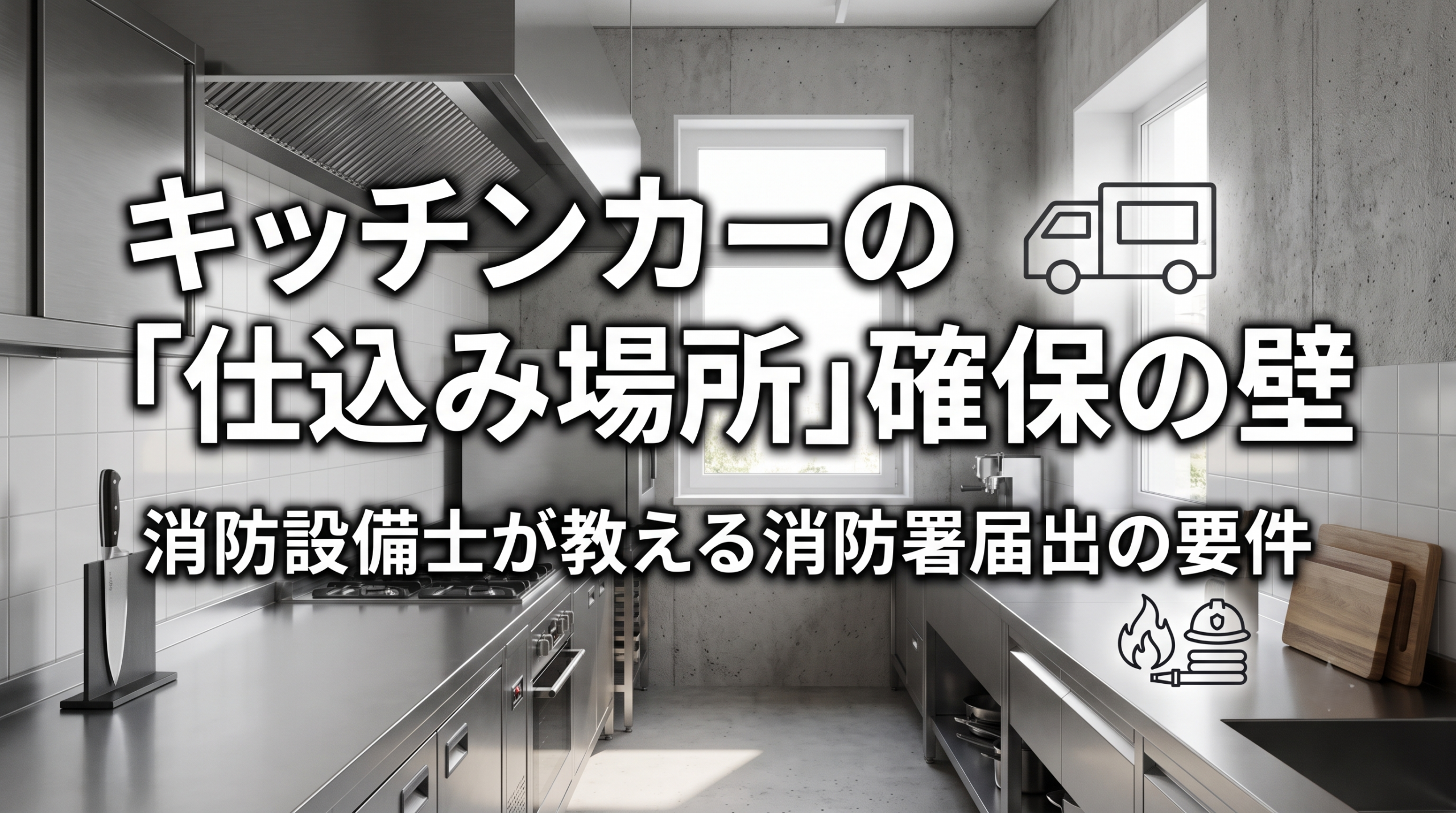 キッチンカーの「仕込み場所」確保の壁｜消防設備士が教える消防署届出の要件